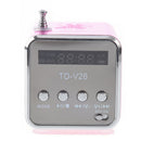 TD-V26 Portable Mini Digital Speaker with Micro SD / TF / USB /FM (Pink)