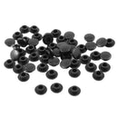 Black Tactile Pushbutton Switch Cap Covers Protector Keycaps 55 Pcs T2A9