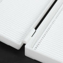 20cm x 16cm White Plastic Rectangular 100 Slides Microscope Box A3E6