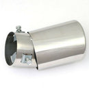 Car Universal Round Bend Stainless Steel Chrome Exhaust Tail Muffler TipPipeA FT