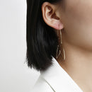 Metal Hollow Butterfly Hook Earrings Women Simple Geometric Eardrop Jewelry