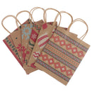 2019Christmas Gift Bags Santa Sacks Kraft Paper Bag Kids Party Xmas Decor Ran %x