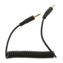 Professional 3.5mm to 3.5mm Male Flash PC Sync Cord Connector - Coiled Cable