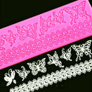 Lace Butterfly Silicone Fondant Lace Mould Cake Decor Mat Sugarcraft Mold B S5L5