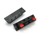 4 Way Jack Spring Speaker Push Connector Terminal Strip Block x2