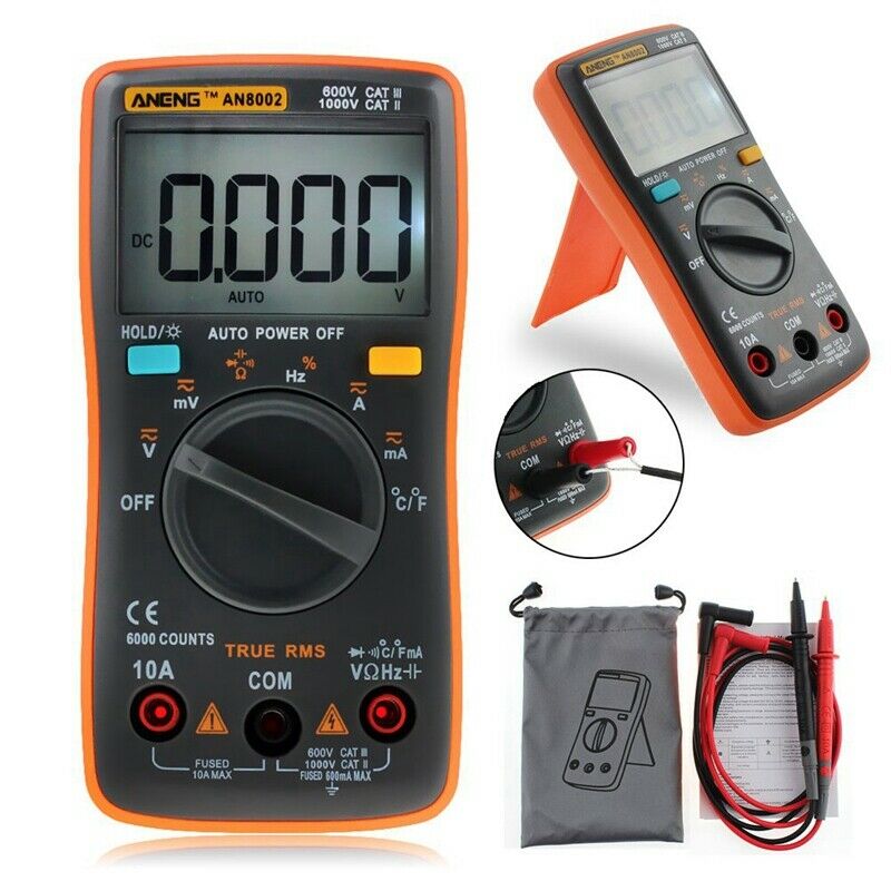 Aneng An8002 Digital Multimeter 6000 Counts Digital Multimeter Transistor T J8L2