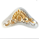 Lace corner Shape Silicone wedding Cake Decoration cake Candy Cookie Mould DI JR