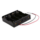 Plastic AA Battery Storage Box 4 Slot DIY Batteries Clip with Wire Lead Pin