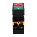 AC 220V Yellow Light ON-OFF START STOP Momentary Push Button Switch 1 NO 1  J6U4