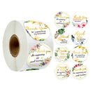 500Pcs/Roll Handmade Flower Thank You Stickers Paper Label Stationery Decora Hn