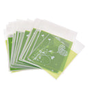 100 pcs Pouches Bags GREEN HEART Candies Biscuits Gift bag K4A5