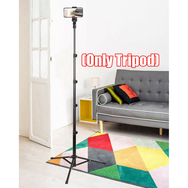 Professional Phone Tripod 160cm Extendable Tripod Stand Cell Phone Holder