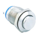 12mm DC 36V 2A Round Metal Latching Push Button ON/OFF Switch Waterproof