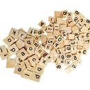 200x Wood Black Numbers Letters Tiles Blocks Cube Board for Kids Educational