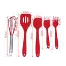 5Pcs Red Silicone Cooking Tool egg Beater Spoon Spatula Oil Brush Kitchenware.kz