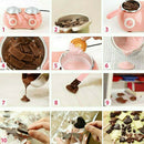 Pink Chocolate Melting Pot Electric Fondue Melter Machine Sets DIY Kitchen Kit