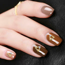 10pcs Hollow Triangle Copper Nail Art Charms Glitter Rhinestones Nail Studs A