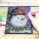 DIY Christmas Snowman Special Shaped Diamond Painting 60 Pages A5 Notebook