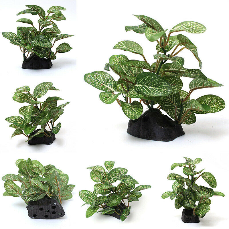 Aquarium Plastic Ficus Tree Fish Tank Underwater Plants Decorations Ornament