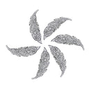 6pcs Leaf Patches Rhinestone Iron On Applique Patches Adhesive Stick Paste 19cm