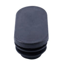 12 Pcs 25x50mm Plastic Oval Shaped End Cap Tube Insert Black