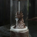 Backflow Incense Burner With Acrylic Protective Cover Ceramic Dragon Incens X9D4