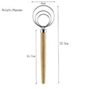 1PC Stainless Steel For DIY Bakeware Dough Whisk Handle Eggs Beater Mixer  Hn