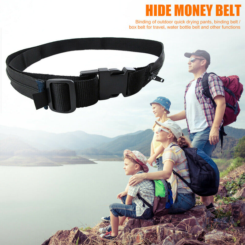 Outdoor Molle Sports Belt Combat Zipper Hidden Money Waistband with Buckle