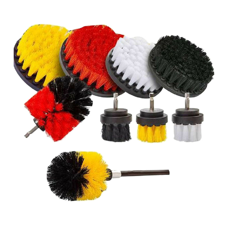 10pcs Drill Brush Car Washing Kit Detailing Power Brush with Extension Rod Auto
