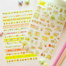 6 Sheets PVC Cute Cartoon Cat Paper Stickers for Diary Scrapbooking Crafts D1U0