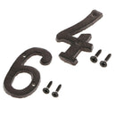 2x Iron Metal Door Number Sign Plaque Apartment Street Address Plaque 4 6