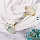 1xNatural Jade Stone Face Massager Roller Spa Head Neck Facial Beauty Tool  Gw