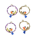 4pcs Bird Garland Charms Pendant DIY Jewelry Findings Gifts hair Accessory