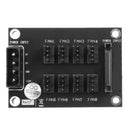 4-Pin or SATA 15-Pin to 8 Way 4-Pin PC Chassis Cooling Fan Splitter Hub Panel