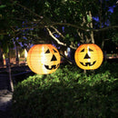 Halloween LED Solar Pumpkin Lantern DIY Portable Wire Hanging Home Decor