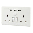Durable With 3 USB Charger Outlet Smart Wall UK Plug Portable Electronic Socket