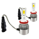 Pair H11 COB LED Headlight Kits 3200LM FOG Light Bulb 6000K Driving DRL Lamp