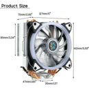 Cpu Cooler 4 Heatpipes 3Pin 120Mm Led Rgb Fan Silent For Lga 775/115X//1366