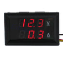 LED Digital Volt Meter DC 4.5-30V 0-50A Red Ammeter Voltage AMP Power Useful New