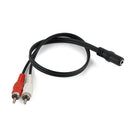 High Quality 3.5mm Plug Y Adapter Audio Cable Female Jack to 2 RCA Male Adapter