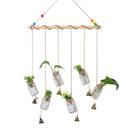 1X(Creative Hanging Glass Vase Hanging Bottle Hydroponic Green Plant Transp
