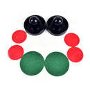 2X mini blue 96mm air hockey pusher table goalies mallet and 4pcs 64mm puckã€LJ