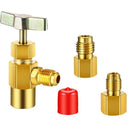3 Pcs R134A Refrigerant Dispenser Thread Valve Bottle Opener with Tank Adap