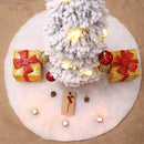 White Plush Christmas Tree Skirt Carpet Merry Christmas Decor New Year Decor  Cy