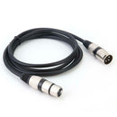 5.9ft DMX Stage DJ Cable  XLR 3Pin Male to Female Connector Wire (Black) A