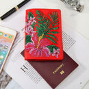 DIY Flower Special Shape Diamond Painting Leather Passport Protective Cover