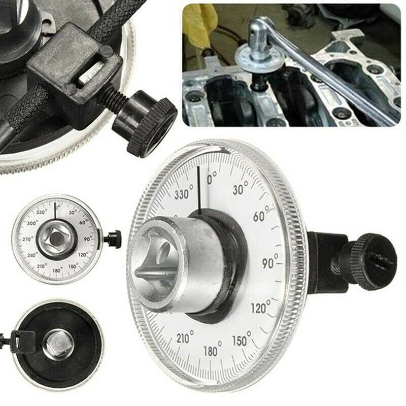 1/2'' Adjustable Drive Torque Angle Gauge Auto Garage Tool Set For Hand Wre BX
