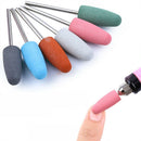 Colorful Silicone Buffing Bits for Nails, Pack of 6