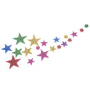 55Pcs/bag Glitter Foam Star Stickers Educational Kindergarten Kids Craft DIY M&O