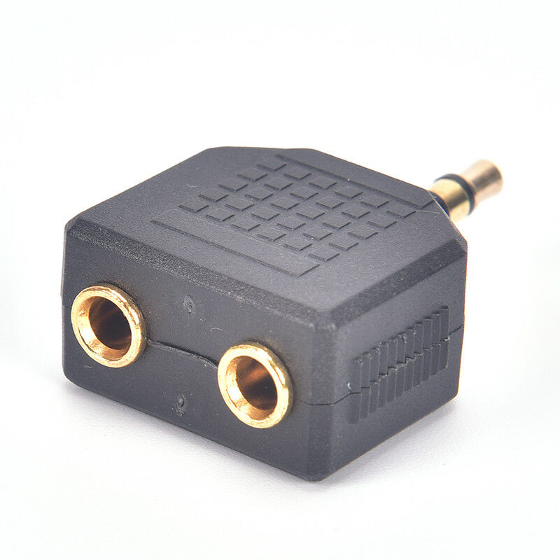 3.5mm Stereo Jack Headphone Splitter Adaptor 1 Plug to 2 Sockets   Z